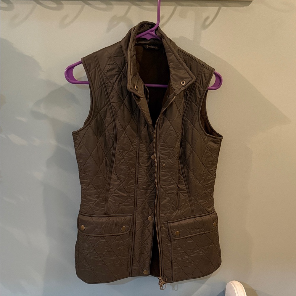 Barbour Quilted Brown Vest